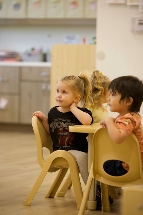 Kids learning together in a modern classroom